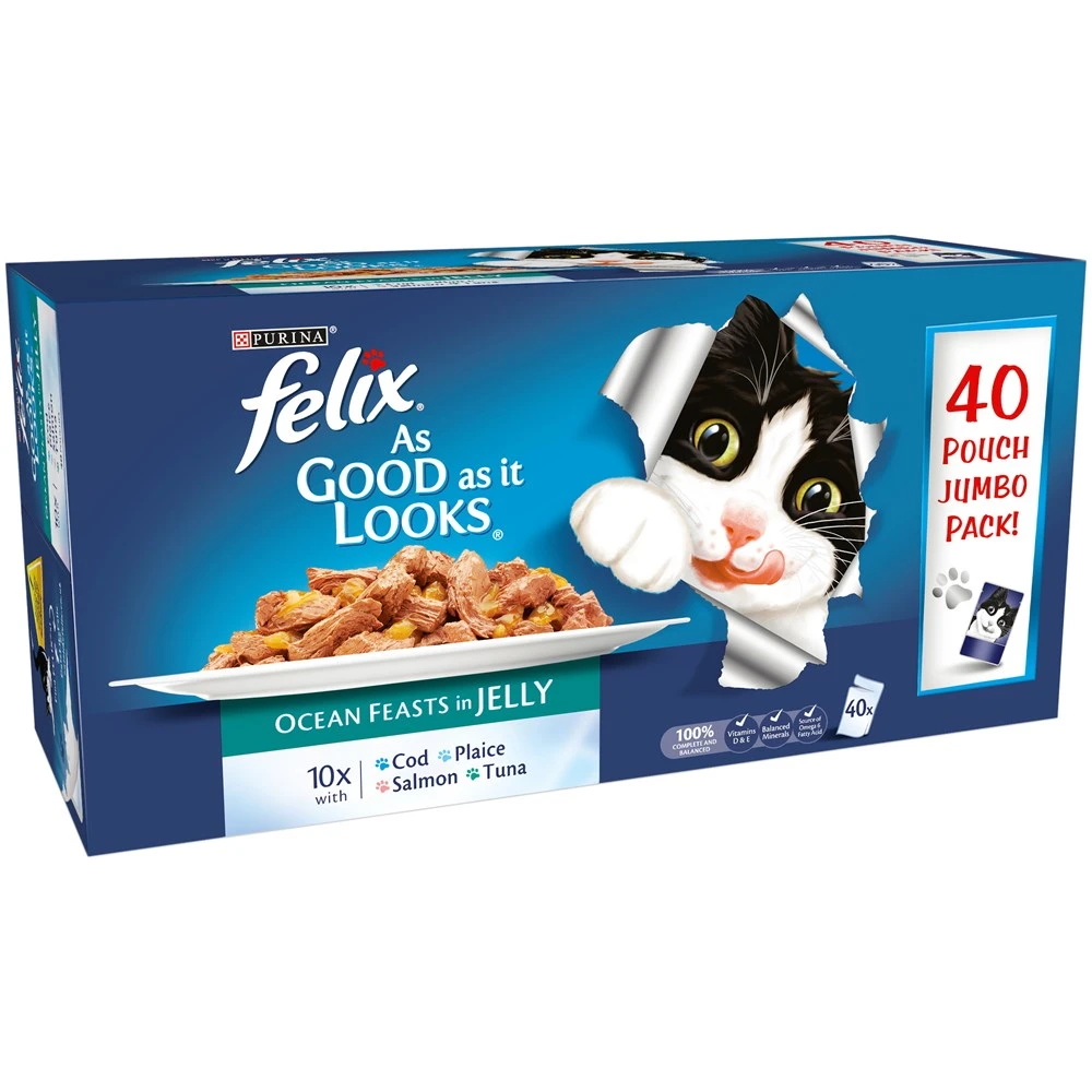 Felix As Good As It Looks - Ocean Feasts 40 X 100g 3 Felix As Good As It Looks - Ocean Feasts 40 X 100g