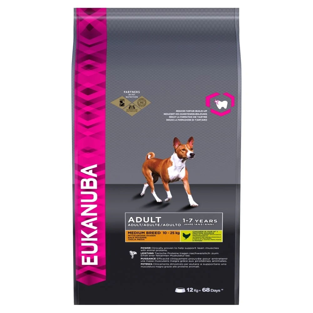 Eukanuba Adult Medium Breed Chicken 12kg 3 Eukanuba Adult Medium Breed Chicken 12kg