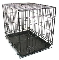 Large Black Double Door Crate