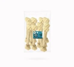 Rawhide Natural Knotted Bone 8.5inch 10 Pack
