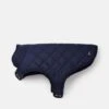 Joules Navy Quilted Dog Coat Large