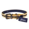 Joules Navy Coastal Dog Collar Small