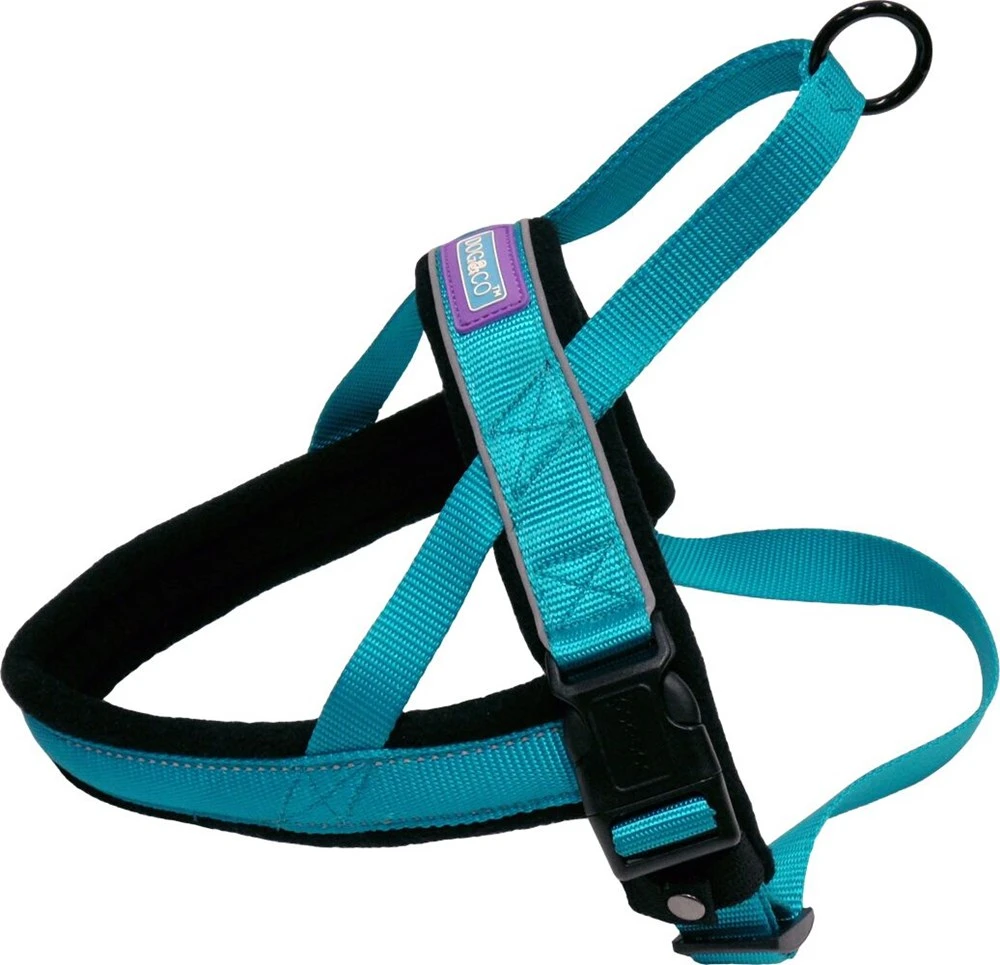 Reflective And Padded Harness Aqua 0.75inch X Chest 20-24inch 3 Reflective And Padded Harness Aqua 0.75inch X Chest 20-24inch
