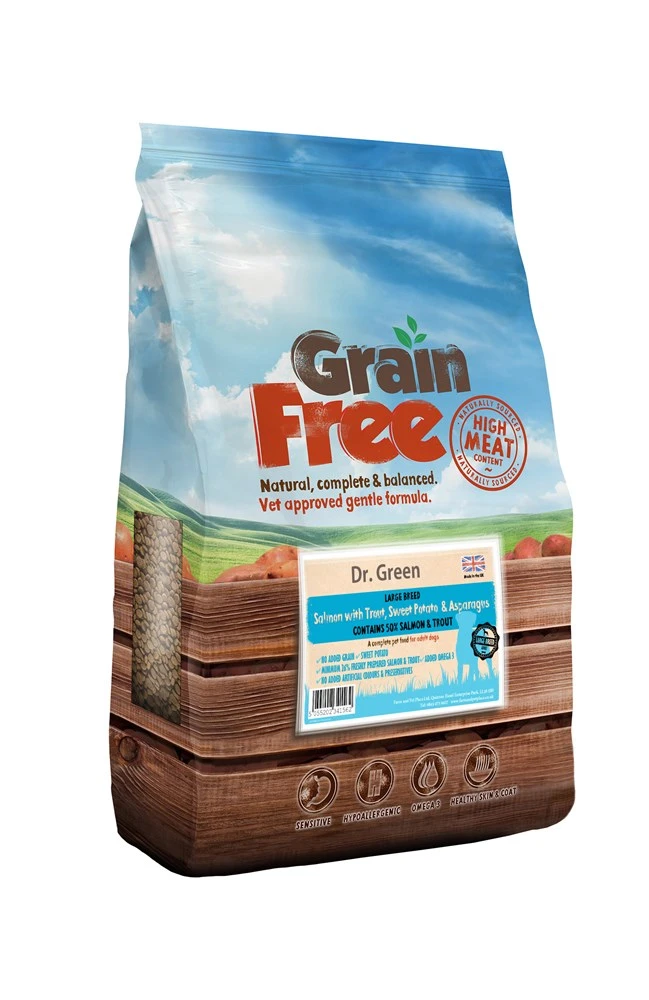 Dr. Dr Green Grain Free - Large Breed Salmon 2kg 3 Dr. Dr Green Grain Free - Large Breed Salmon 2kg