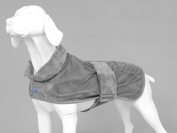 Muttmop Dog Drying Robe - XXSmall Grey 3 Muttmop Dog Drying Robe - XXSmall Grey