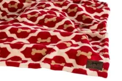 Tall Tails Red Bone Fleece Blanket Medium