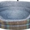 Blue Check Luxury Country Bed - Medium