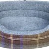Brown Check Luxury Country Bed - Medium -Kurgo Shop 00916526 large