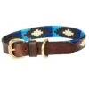 Weatherbeeta Polo Leather Collar Cowdray Brown/Blue Small