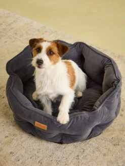 Joules Chesterfield Pet Bed Grey Small