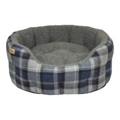 Traditional Tweed Bed Grey Check - Small