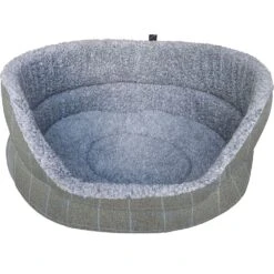 Check Oval Bed Grey - Medium (28")