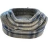 Country Check Oval Bed Grey/Blue - Medium (28") -Kurgo Shop 00920920 large