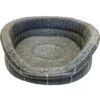 Check Oval Bed Dark Grey - Medium (28") -Kurgo Shop 00920924 large