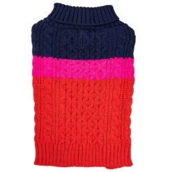 Sotnos Colour Block Jumper Red & Pink - X-Small